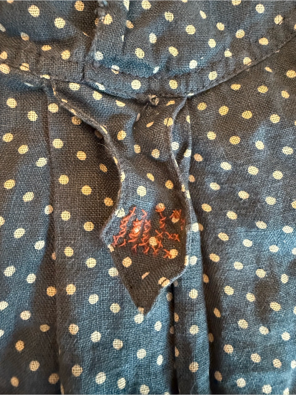Magnolia Pearl Indigo Polka Dot Henry Top 926 Charlie OS NWOT - Picture 7 of 16